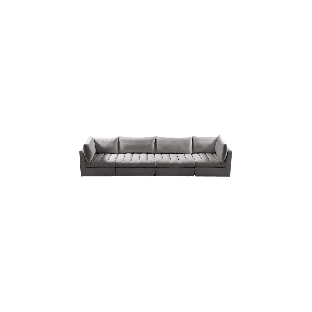 Jacob Grey Velvet Modular Sofa