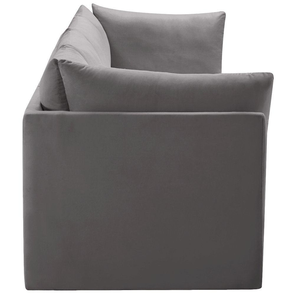 Jacob Grey Velvet Modular Sofa
