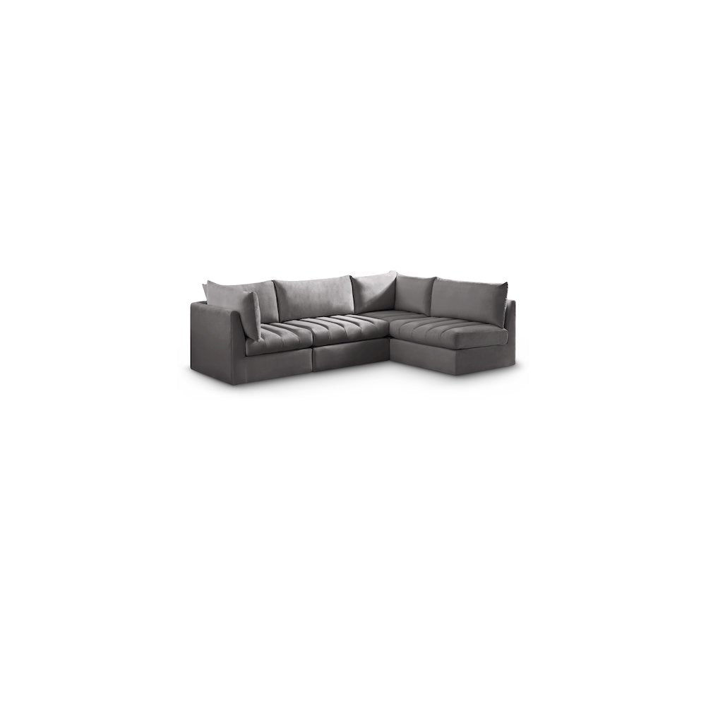 Jacob Grey Velvet Modular Sectional