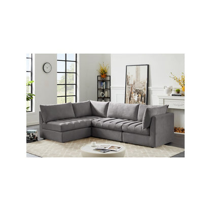 Jacob Grey Velvet Modular Sectional