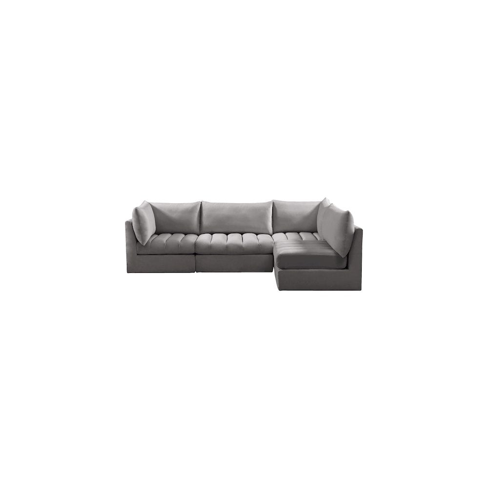 Jacob Grey Velvet Modular Sectional