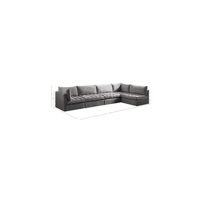 Jacob Grey Velvet Modular Sectional