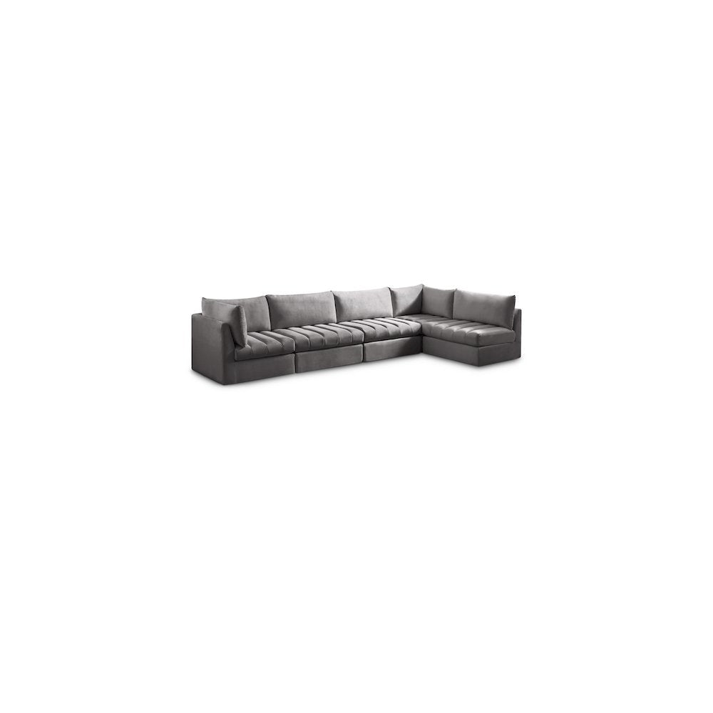 Jacob Grey Velvet Modular Sectional