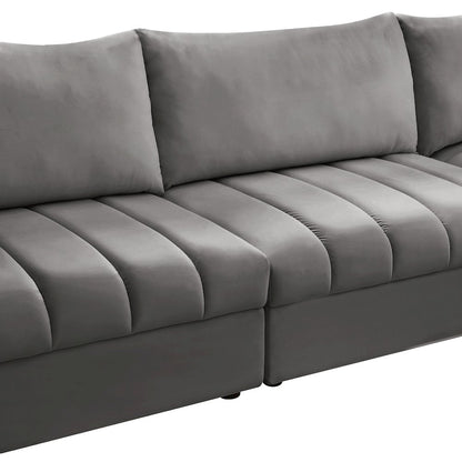 Jacob Grey Velvet Modular Sectional