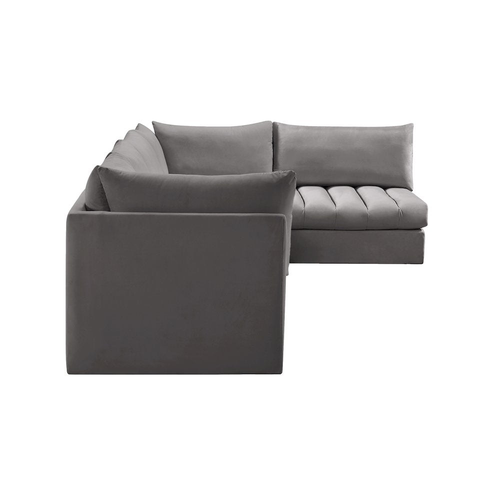 Jacob Grey Velvet Modular Sectional