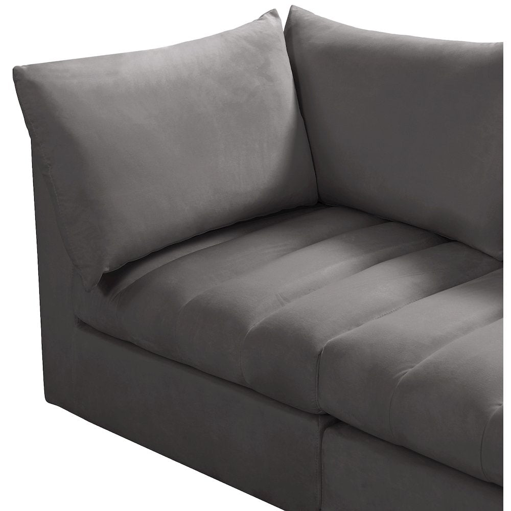 Jacob Grey Velvet Modular Sectional