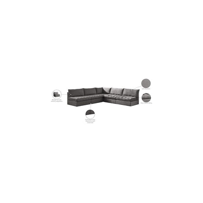 Jacob Grey Velvet Modular Sectional
