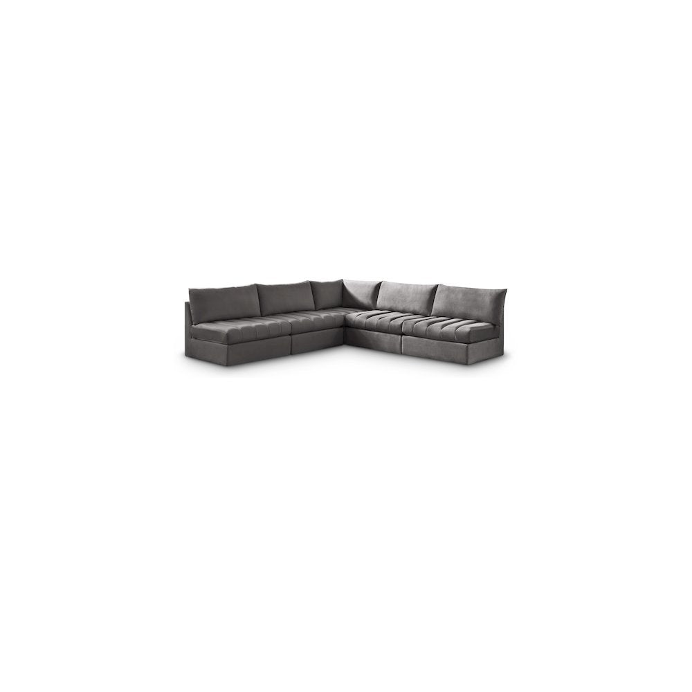Jacob Grey Velvet Modular Sectional
