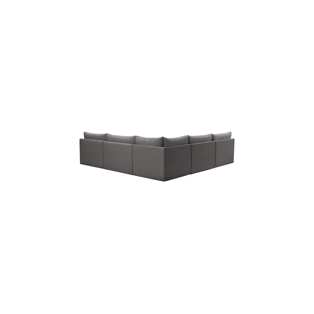 Jacob Grey Velvet Modular Sectional