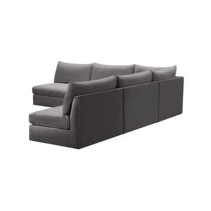 Jacob Grey Velvet Modular Sectional