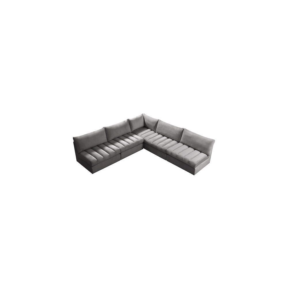 Jacob Grey Velvet Modular Sectional
