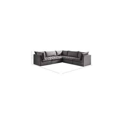 Jacob Grey Velvet Modular Sectional