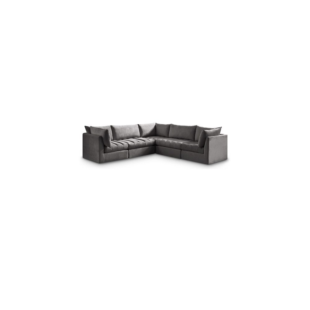 Jacob Grey Velvet Modular Sectional