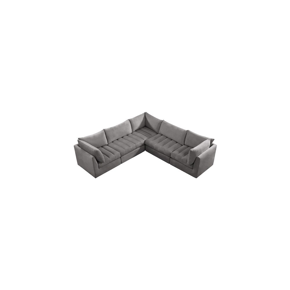 Jacob Grey Velvet Modular Sectional
