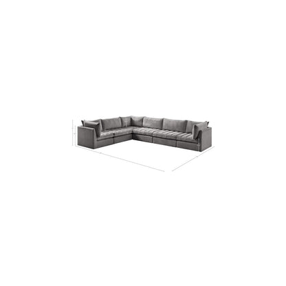 Jacob Grey Velvet Modular Sectional