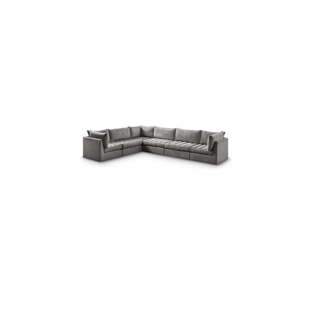 Jacob Grey Velvet Modular Sectional