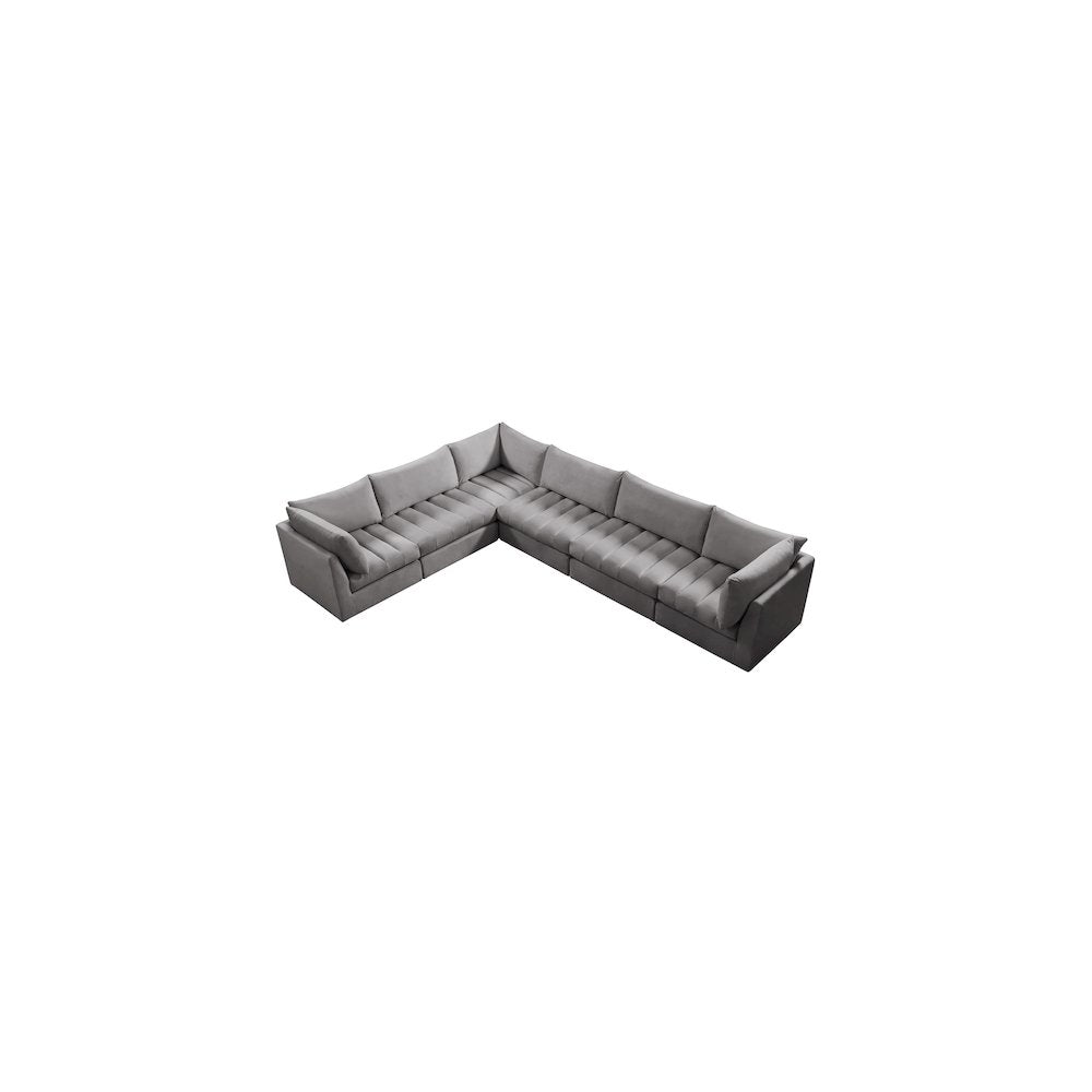 Jacob Grey Velvet Modular Sectional