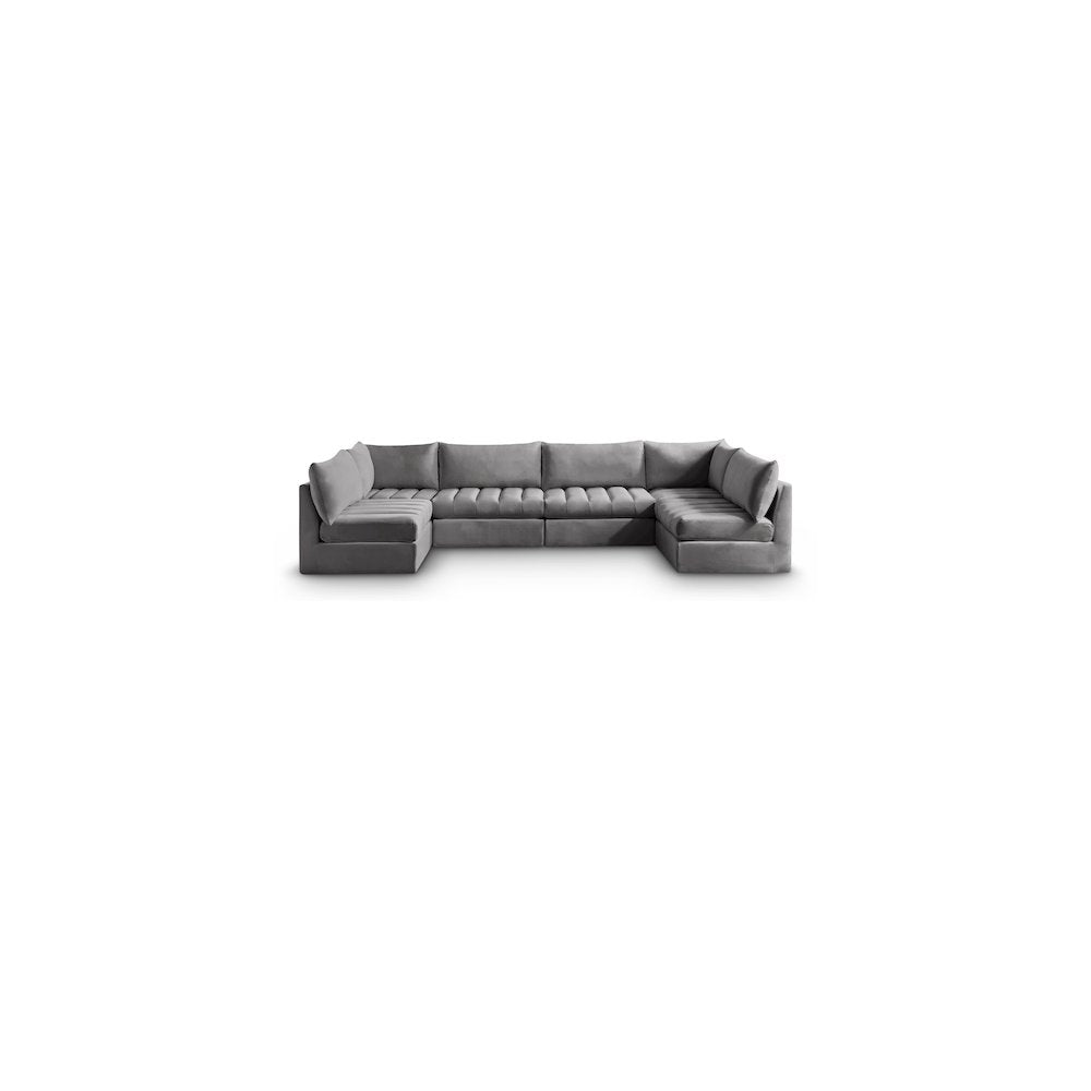Jacob Grey Velvet Modular Sectional