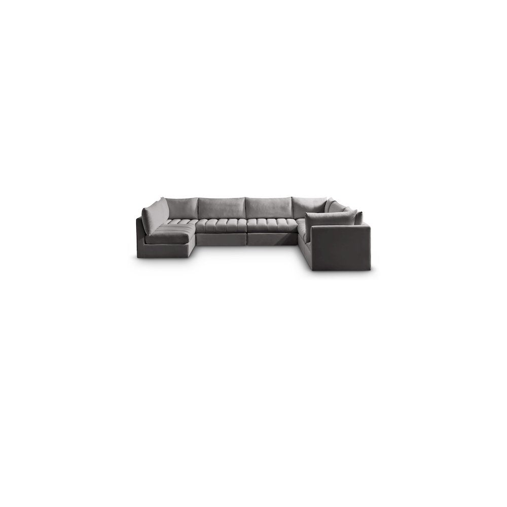 Jacob Grey Velvet Modular Sectional