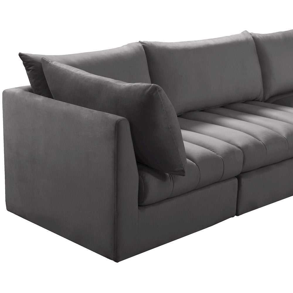 Jacob Grey Velvet Modular Sectional
