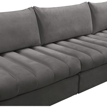 Jacob Grey Velvet Modular Sectional