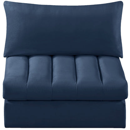 Jacob Navy Velvet Armless