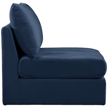 Jacob Navy Velvet Armless