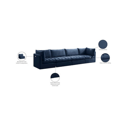 Jacob Navy Velvet Modular Sofa