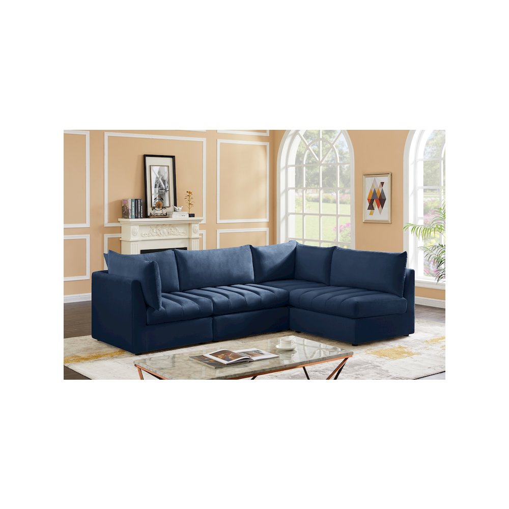 Jacob Navy Velvet Modular Sectional