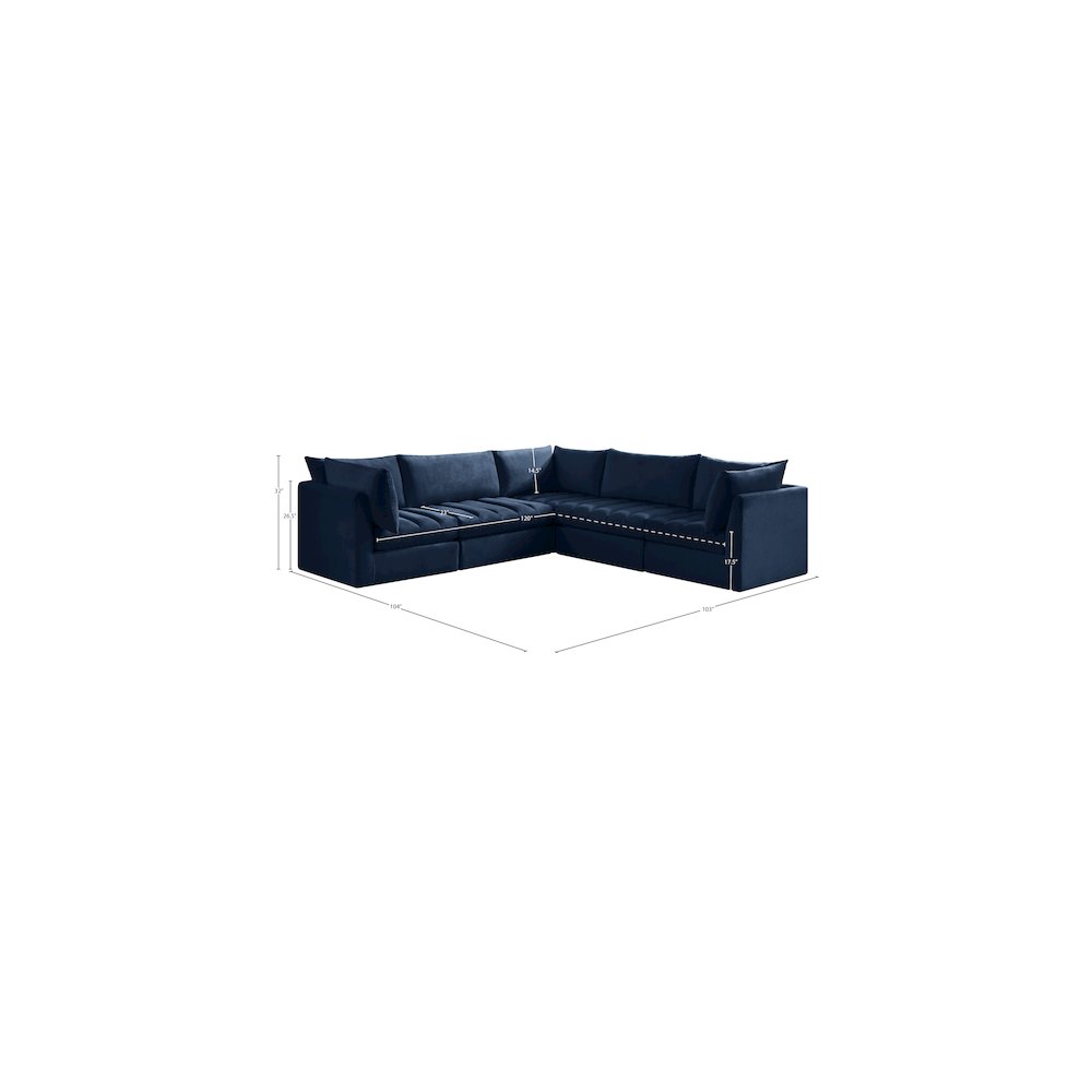 Jacob Navy Velvet Modular Sectional