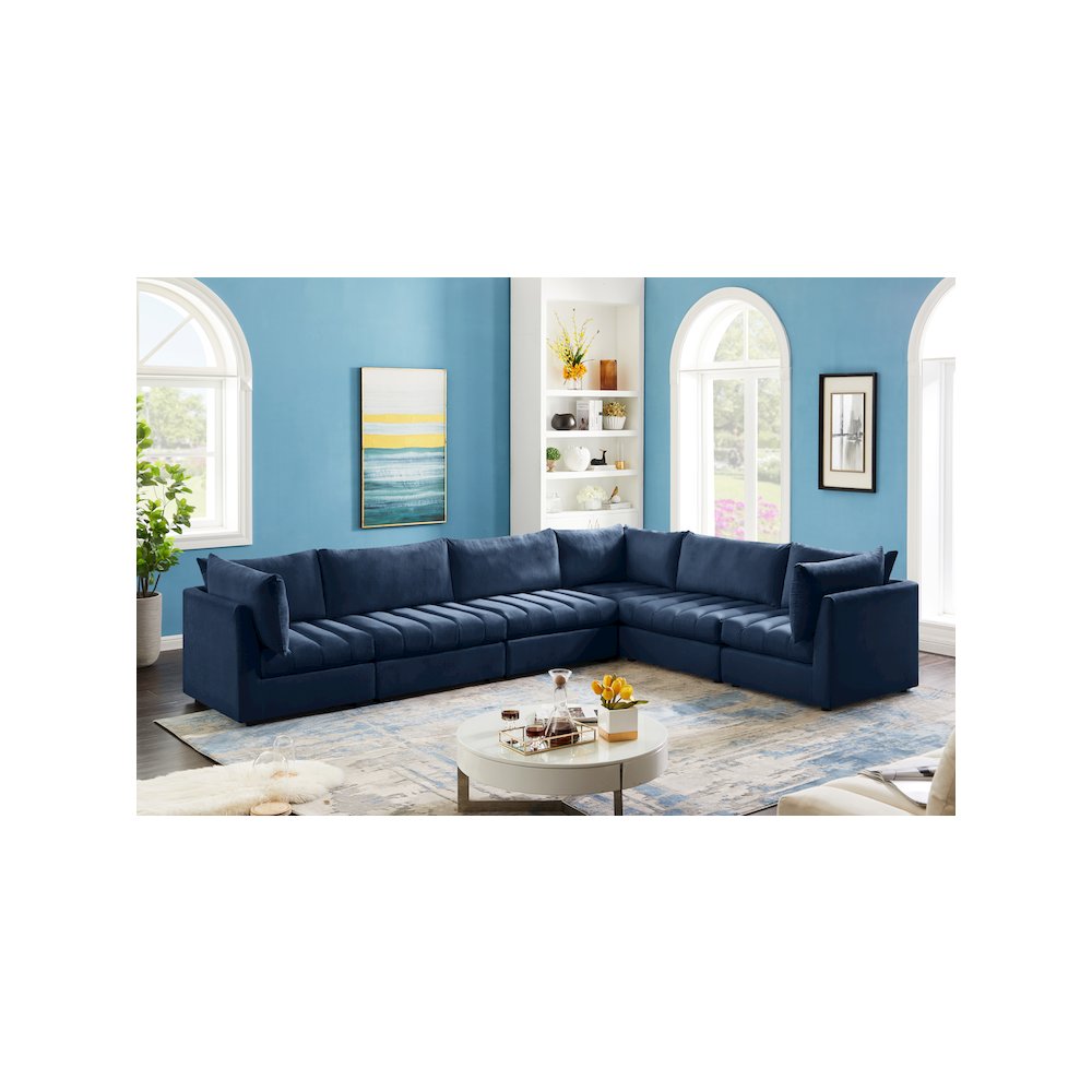 Jacob Navy Velvet Modular Sectional