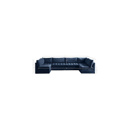 Jacob Navy Velvet Modular Sectional