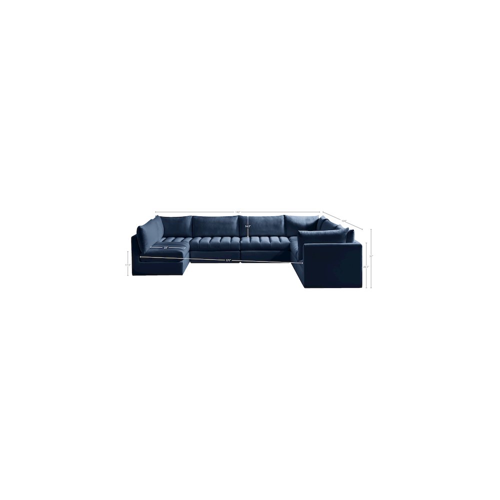 Jacob Navy Velvet Modular Sectional