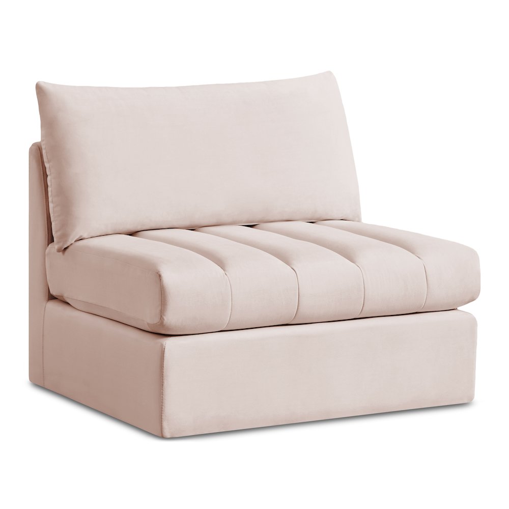 Jacob Pink Velvet Armless