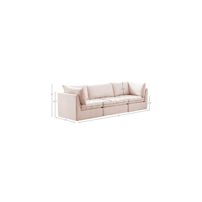 Jacob Pink Velvet Modular Sofa