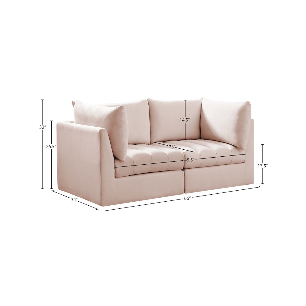 Jacob Pink Velvet Modular Sofa