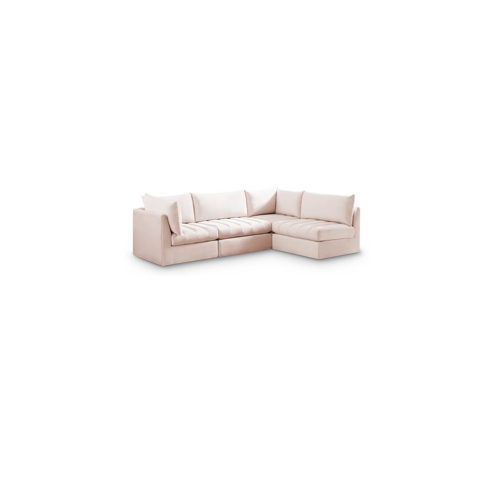Jacob Pink Velvet Modular Sectional