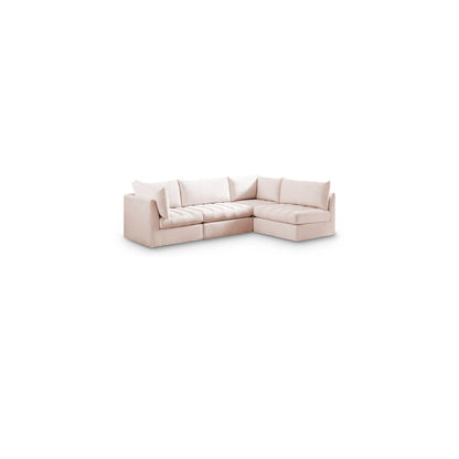 Jacob Pink Velvet Modular Sectional