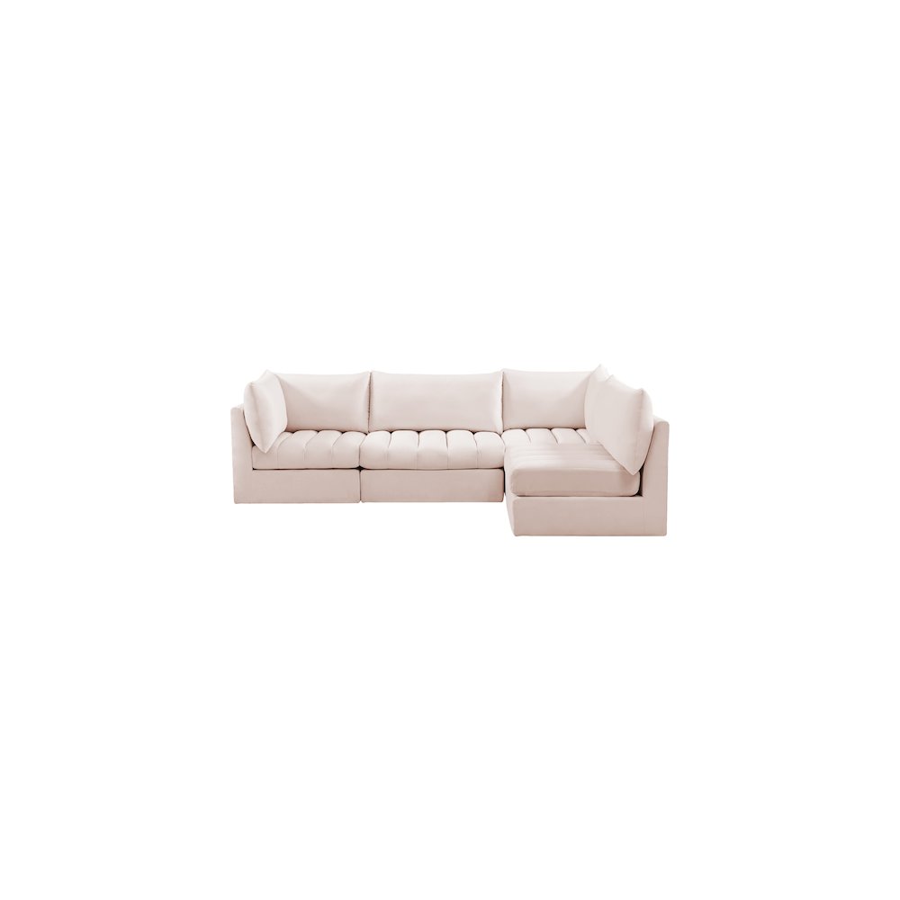 Jacob Pink Velvet Modular Sectional