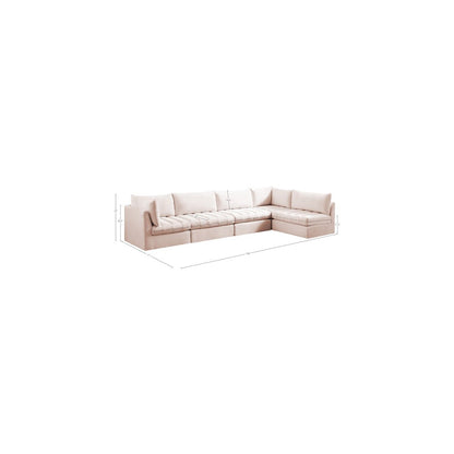 Jacob Pink Velvet Modular Sectional
