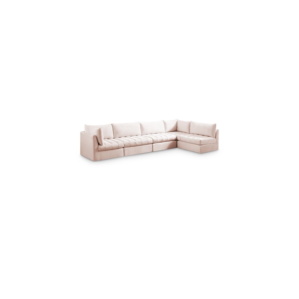 Jacob Pink Velvet Modular Sectional