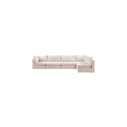 Jacob Pink Velvet Modular Sectional