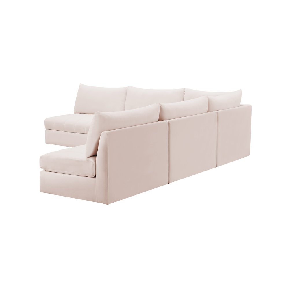 Jacob Pink Velvet Modular Sectional