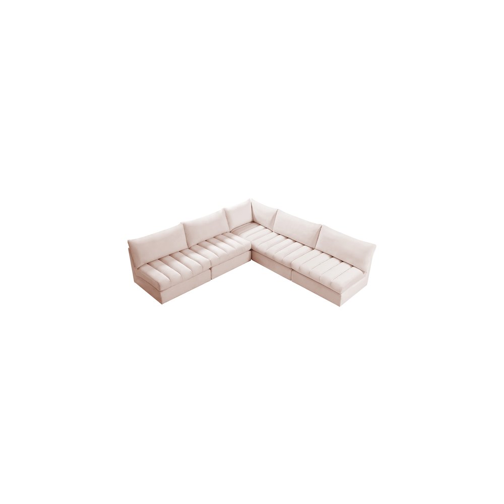 Jacob Pink Velvet Modular Sectional