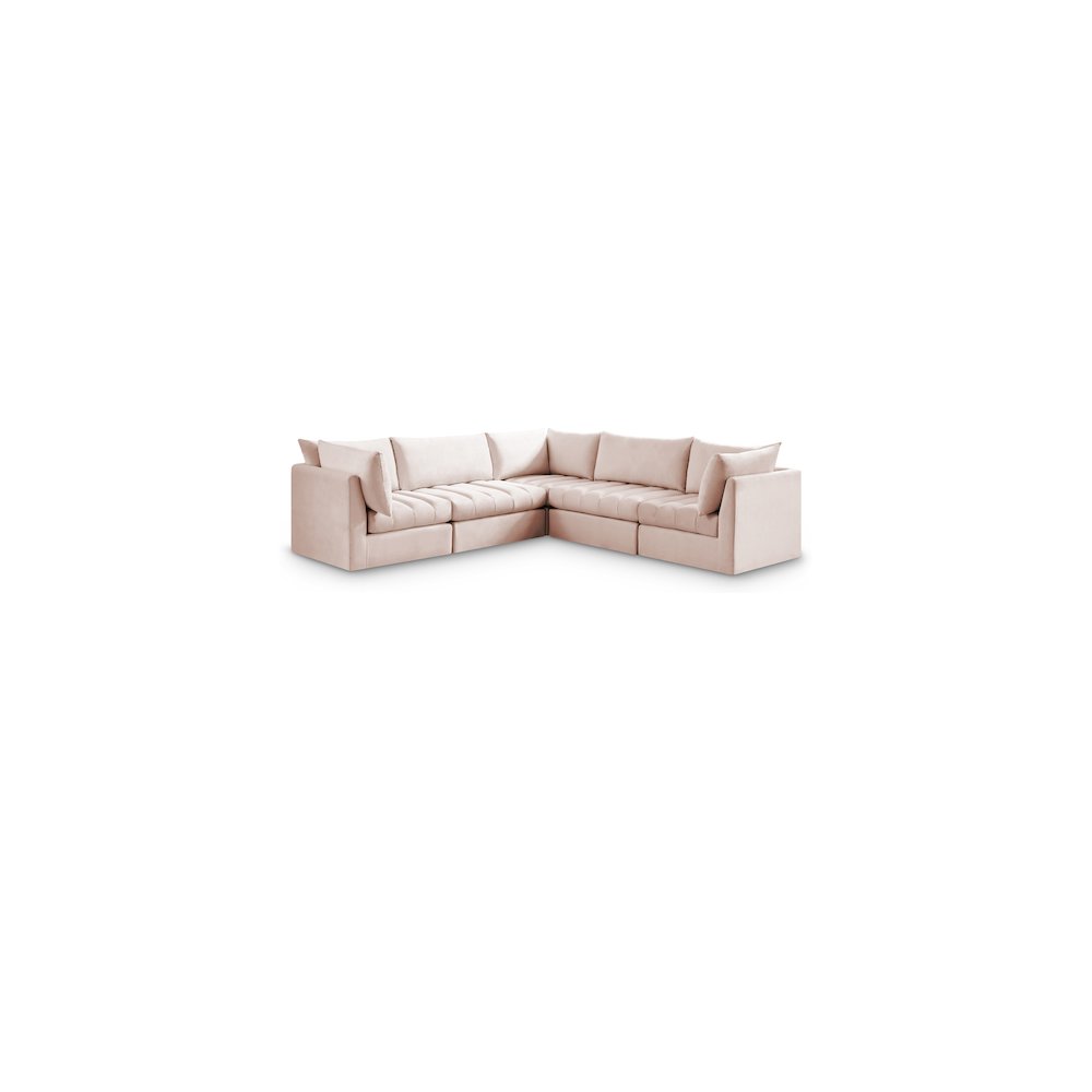 Jacob Pink Velvet Modular Sectional