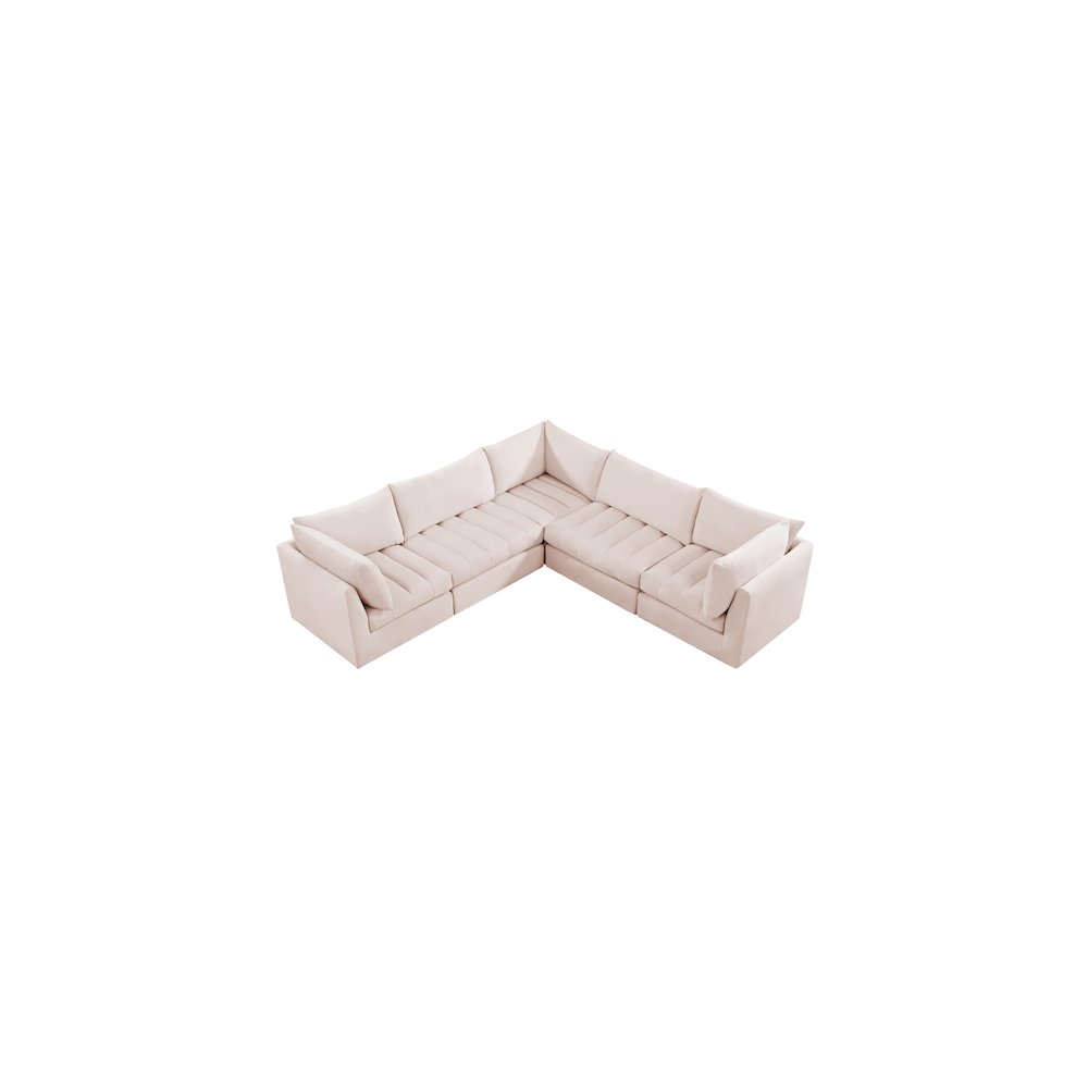 Jacob Pink Velvet Modular Sectional