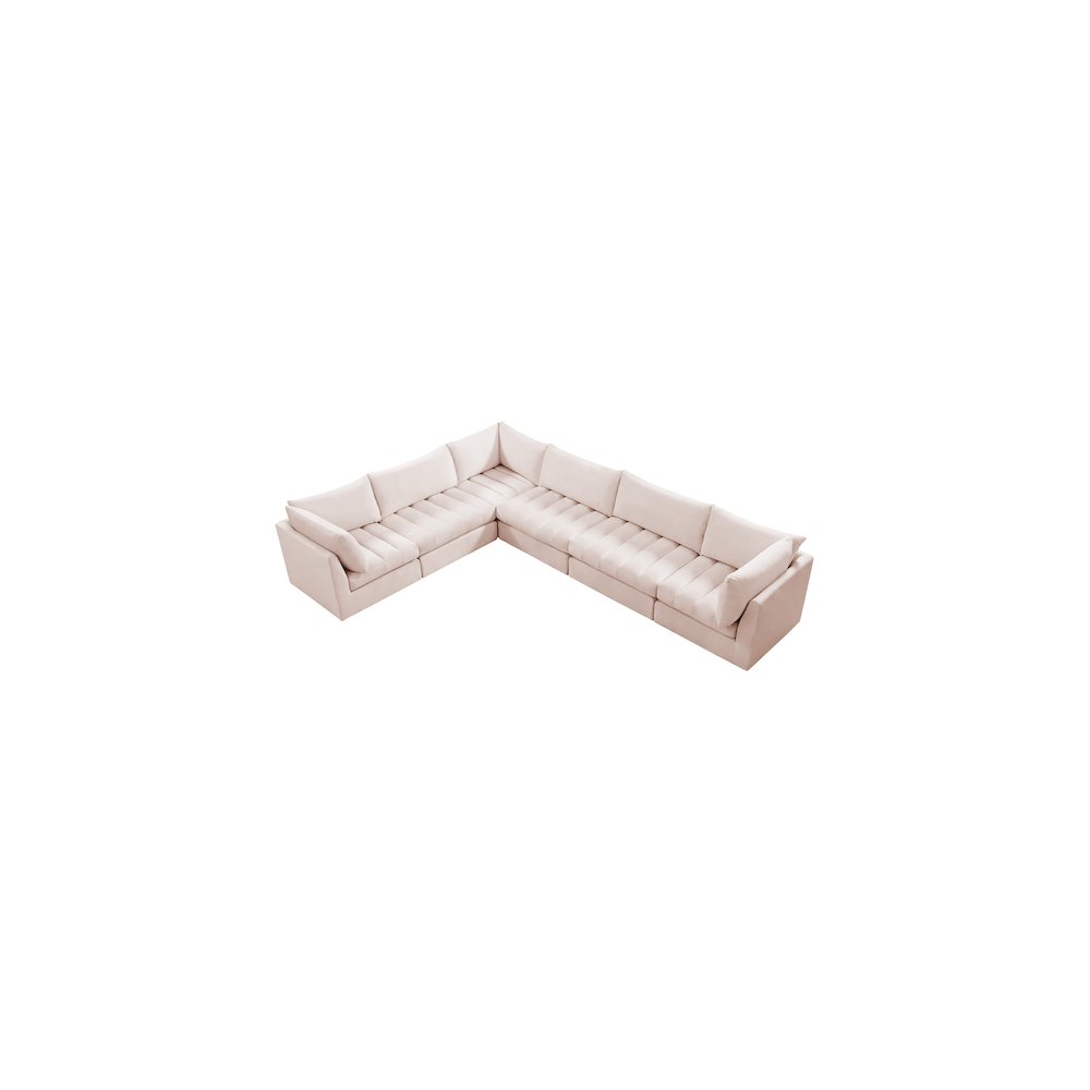 Jacob Pink Velvet Modular Sectional