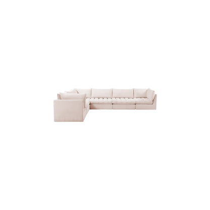 Jacob Pink Velvet Modular Sectional