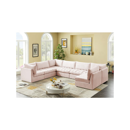 Jacob Pink Velvet Modular Sectional