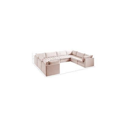Jacob Pink Velvet Modular Sectional